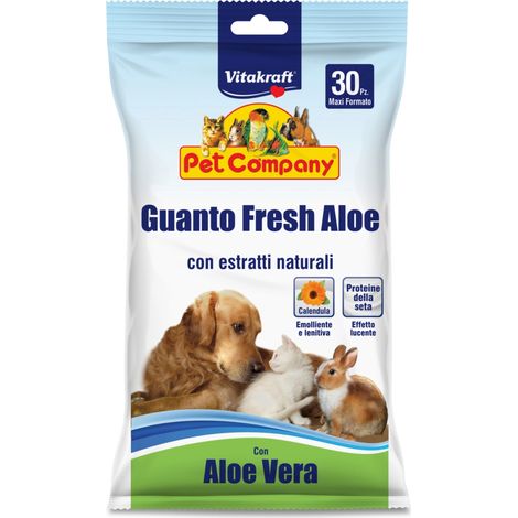guanto fresch aloe vera 30 pz - vitakraft