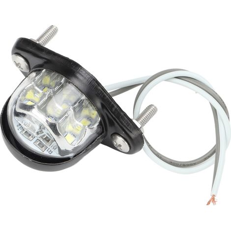 Éclairage universel à LED pour plaque d'immatriculation, haute luminosité, 6 SMD, lumière blanche, pour fourgonnettes et remorques. (1/5)