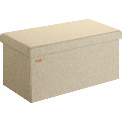 Banc beige 76x38x38cm MDF pliable