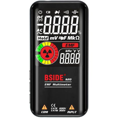 Multimetre Emf - Detecteur De Champ Electromagnetique - Ecran Couleur 3 5 Pouces - Auto Range 9999 Chiffres - Batterie Rechargeable - 1 Unite (1/5)