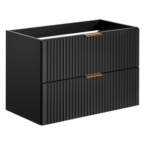 Meuble sous vasque en bois Georgia Black - H 57 x l 80 x P 46 cm - Livraison gratuite (1/5)