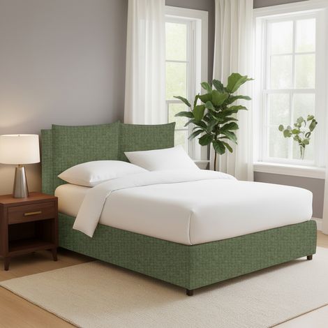 Letto Matrimoniale Liskeard, Sfoderabile, Contenitore Made in Italy, Verde (1/5)