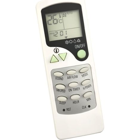 Combiné alimenté par batterie avec écran LCD, réinitialisation de l ' horloge, boutons de vitesse du ventilateur pour remplacement, contrôle de la climatisation intérieure, utilisation de rechange (1/5)