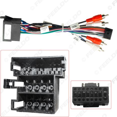 Compatible avec la modification du câble d'alimentation des Audi A6/A3/A4 2004-2010 pour la navigation Android sur grand écran, câble de modification à 16 broches, modèle bas de gamme.