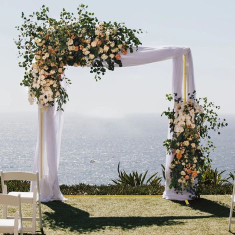 Arche de jardin carrée dorée 4,9pi – Support à ballons décoratif pour mariage et anniversaire – Montage facile et stable (1/5)