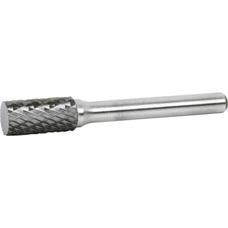 Fresa Rotativa Metal Duro Dentado Cruzado Cilíndrica con Corte Centro                                                          Ø 3mm - Largo corte 13mm - L 38mm