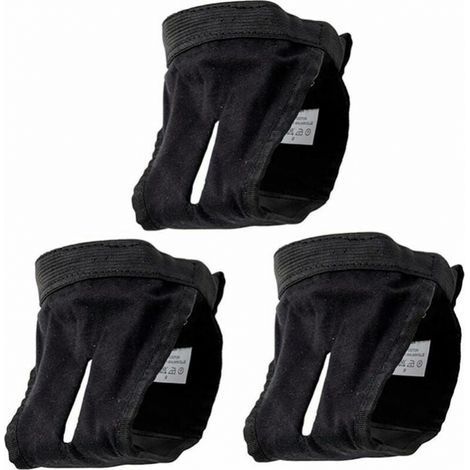 Culotte Chiennes Chaleurs Culotte Menstruelle pour Chien Lot de 3 avec 9 Serviettes Hygiéniques Pantalon de Périodes Physiologiques Protection Femelles Lavables, Noir L(40CM-49CM) (1/5)