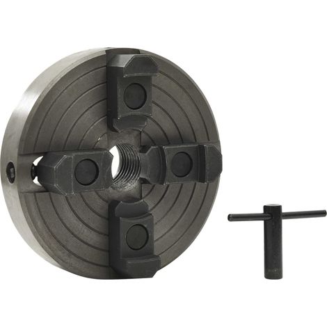 vidaXL Holzfutter für Drehbank mit 4 Backen M33 Anschluss schwarz 150x63 mm