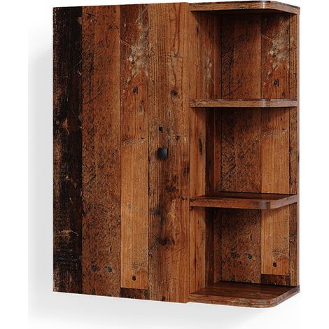 Armoire murale de salle de bain Fynn, Chêne rustique, 47.2 x 59.2 cm, Vicco