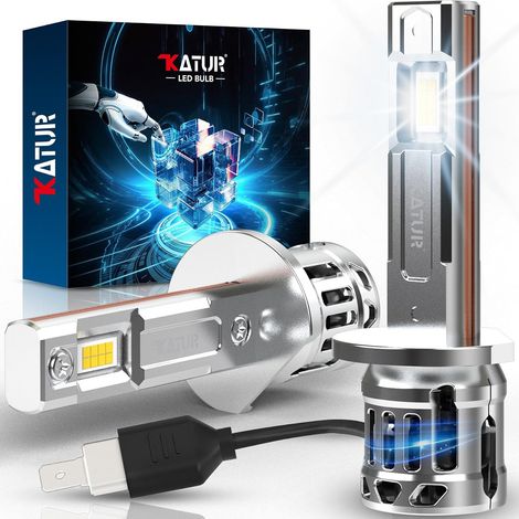 H1 LED Bulb 40000LM 200W 6000K White, H1 LED Bulb with Cooling Fan, Plug (1/5)