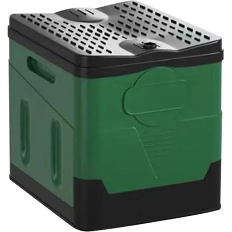 Toilettes de voiture pliables, robustes et portables, idéales pour les voyages d'urgence, le camping et les excursions en pleine nature (vert armée). (1/4)