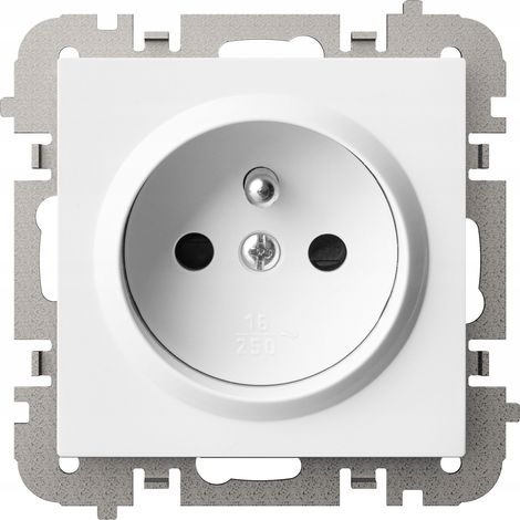 Santra 2P+Z Steckdose ohne Rahmen, Unterputz, weiß 4133-10 (1/3)