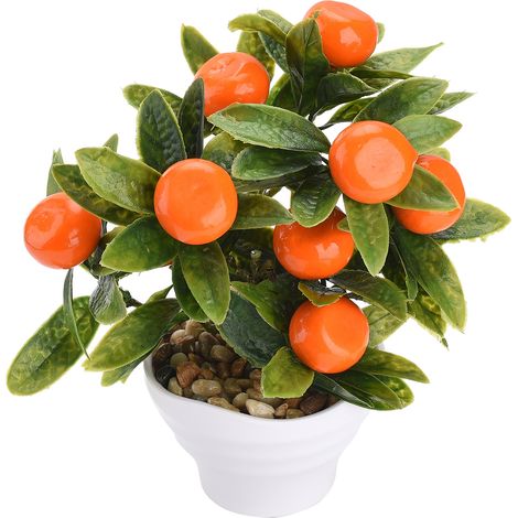 Maceta decorativa, Fruta artificial, Kumquat, Espuma plástica, Sala de estar/Oficina (1/5)
