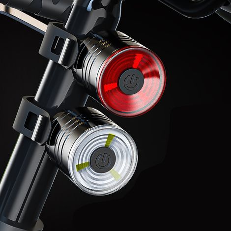 Feu arrière de vélo LED, feu arrière de sécurité pour vélo, avertissement de nuit (1/5)