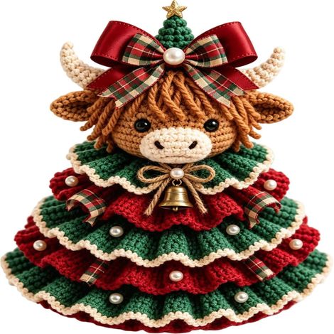 Beyamis Kit crochet renne Noël - 3D bœuf Highlands table cheminée (1/5)