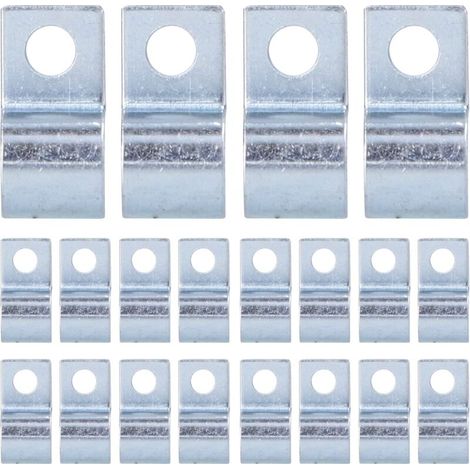 Zoternen Lot de 20 colliers de serrage monotrou pour tuyaux, pièces de fixation, autres fixations, collier de serrage galvanisé, collier de serrage en acier inoxydable 304 pour anneaux en caoutchouc, (1/5)