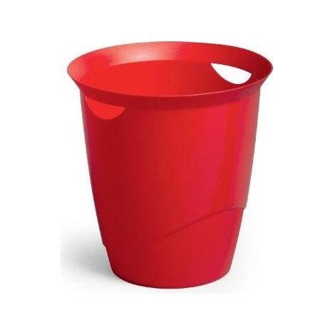 Durable Papelera moderna roja de 16 litros