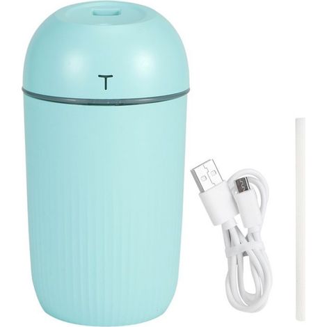 Humidificateur d'air mini 420ml, portable USB, diffuseur brume vert, purification air intérieur, utilisation bureau et maison (1/5)