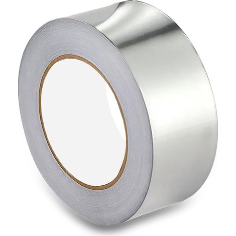 Aluminium Adhesive Tape, 5 cm x 50 m, Heat Insulation Tape, High Resist Aluminium Tape, Water and Steam Proof, for Sealing, Repair, Insulate, Ventilation (1/5)