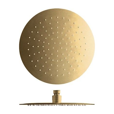 Pomme De Douche Sandwich Inox Ronde Or Brosse Robinetterie HYDROTHERAPIE - CRISTINA ONDYNA PD95396P
