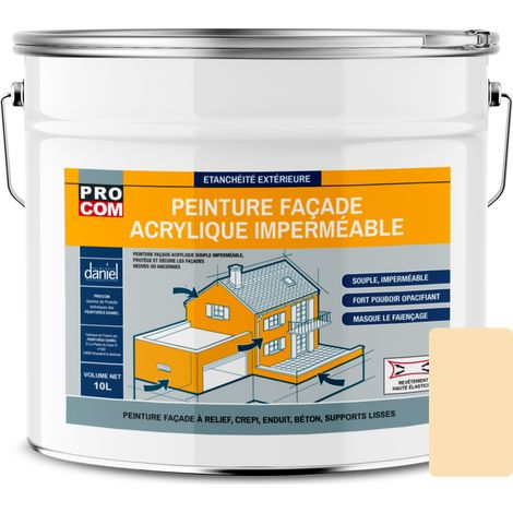 Peinture façade PROCOM crépi, façade à relief, imperméabilisation et protection des façades - Durable jusqu'à 10 ans f7e0ba 10 litres