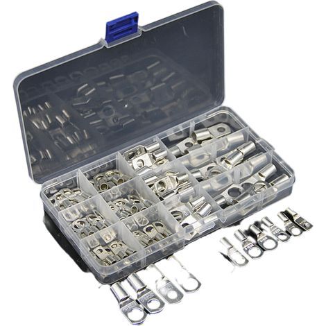 Cable Lug - Annealed Copper Ring Terminal Set - For Electrical Wiring - 6 to 35 mm² - 240 Pieces (1/4)