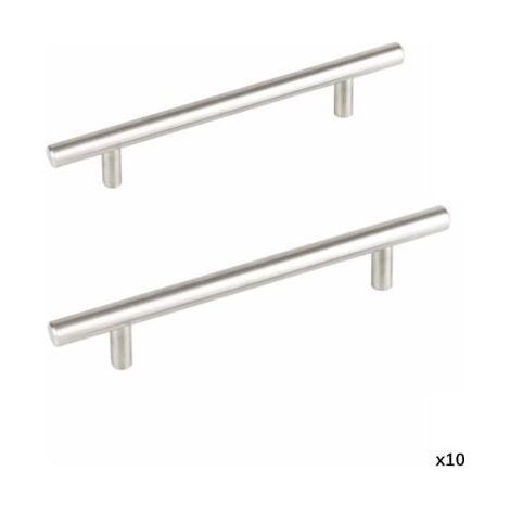 Komplettes Set mit 10 Küchenschrankgriffen, 128 mm Lochabstand, Edelstahl-Küchenschrankgriffe, Küchentürgriffe, Möbelgriffe