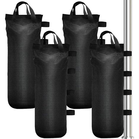 Lot de 4 sacs de sable pour tonnelle, tente, parasol, tissu Oxford 800D, sacs de sable pour lester, épaissir, 50 x 20 cm (1/5)