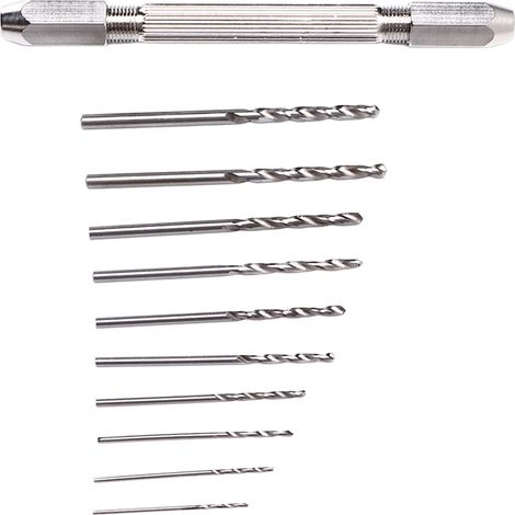 Perceuse à main double, antirouille et durable, avec 2 pinces de serrage, 3 mors et poignée ergonomique. Kit de perceuse à main avec foret hélicoïdal.