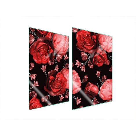 PIASTRA PROTETTIVA IN VETRO PER CUCINA 2x35x52 ROSE (1/5)