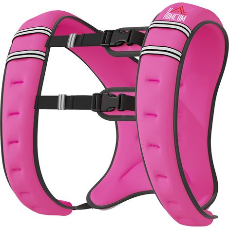 Giubbotto zavorrato 8kg traspirante con sac portaoggetti e spallacci, tessuto Oxford, rosa, 40x35 cm