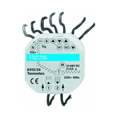 BUSCH-JAEGER 6415/24 RELAIS DE SÉPARATION BUSCH-COMMANDE DE STORES, DOUBLE, ALIMENTATIONS COURANT CONTINU