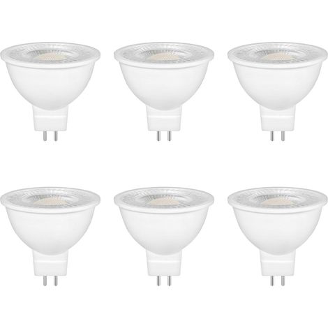 Caldarax GU5.3 LED 5W Spot Light Bulb, Neutral White 4000K, Equivalent 35W 50W Halogen, 500LM, AC/DC 12V, 120° Angle, GU5.3 Base 2 Pin, Non-Dimmable, LED Spot MR16 Reflector, Pack of 6 (1/5)