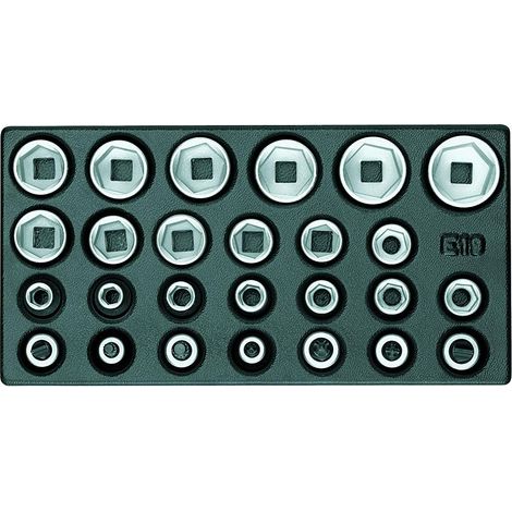 GEDORE 1500 ES-19 IS Satz Steckschlüsseleinsätze 1/2" in 1/3 ES-Modul (1/4)