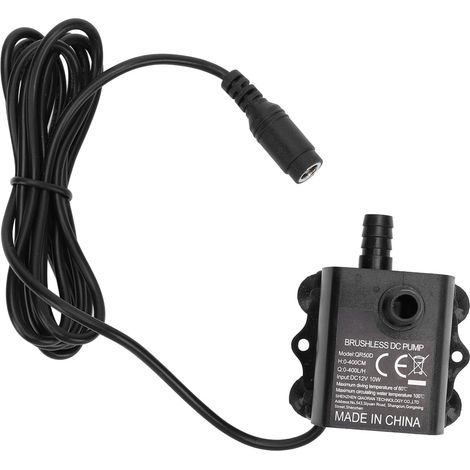Pompe à Eau Submersible DC 12V 10W 0 400L / H Pompe à Eau sans Balais pour Aquariums, Fontaines et Systèmes de Refroidissement (1/5)