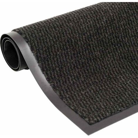 vidaXL Doormat Tufted 60x150 cm Black (1/4)