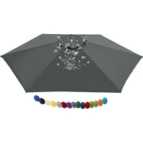 Tissu de Remplacement pour Parasol Déporté Toile de Rechange pour Parasol, Bâche de Remplacement pour Parasol Déporté, pour Terrasse Jardin Piscine(N1,6.5 FT 200cm 8 Ribs)
