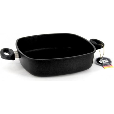 AMT I-E287G Induktion Eck-Pfanne flach Aluminumguss 28 x 28 cm, Höhe 7 cm"-"162124805