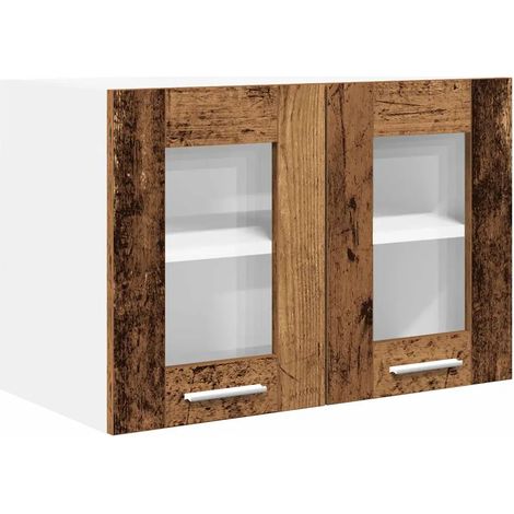 Armario colgante moderno almacenamiento espacioso 60 x 31 x 40 cm de madera contrachapada madera vieja 020053269 (1/5)