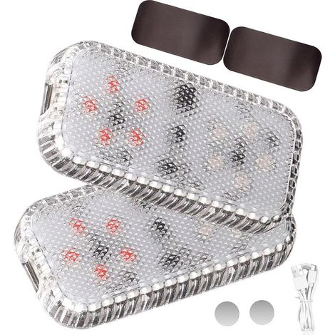 Lot de 2 lampes clignotantes pour portière voiture - 5 V Sans fil (1/5)