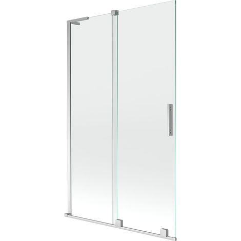 Mexen Velar L mampara de ducha de 2 paneles deslizante 110 x 150 cm, transparente, cromo - 896-110-003-01-01 (1/5)
