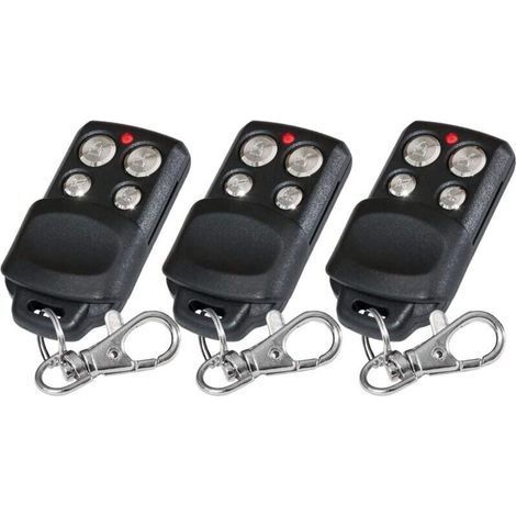 Pack of 3 replacement rolling code remote controls 433.33 MHz. Set of 3 high quality replacement remote controls.