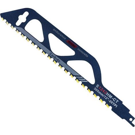 Lame scie sabre S1243HM 305mm carbure tungstène métal bois béton brique (1/5)
