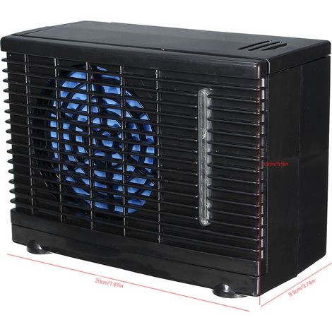 Mini climatiseur portable universel pour voiture, camion ou maison. Refroidissement par évaporation d'eau, ventilateur intégré 24 V. (1/5)