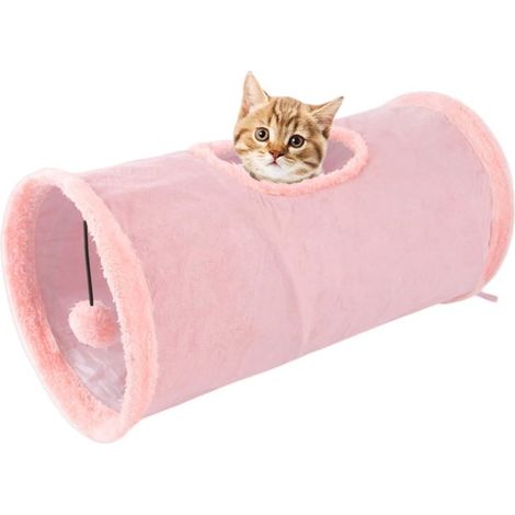 Katzentunnel, Indoor Spielröhre für Katzen mit Spielball, robuster, faltbarer Verstecktunnel für Kätzchen, Kaninchen, Meerschweinchen, Ratten, Ha (1/5)