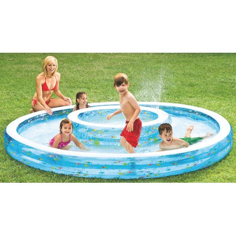 Intex PISCINA TONDA GONFIABILE BABY FISH DOUBLE  cm. 279x36 h (lt. 990+232)