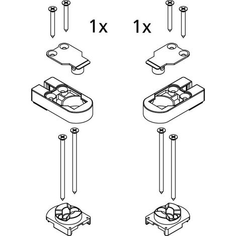 Kermi 2534447 EBRA010 Ensemble support supérieur
