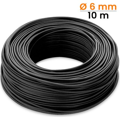 Cavo nero per fotovoltaico, sezione 6 mm, lunghezza 10 metri lineari