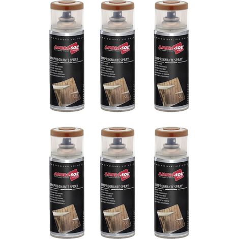 Impregnante per Legno Spray Ambrosol 400 ml Teak 6 Pezzi