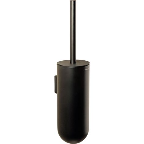 Cosmic Geyser porte-balayette brosse wc porte balai noir mat murale avec adhésif ou à visser